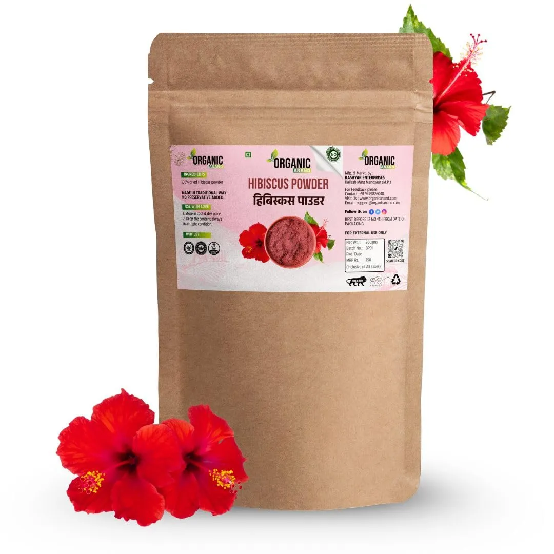 Hibiscus powder for hair growth (200 Grams) | Ideal for Hair pack, Face pack, Eating, and Hibiscus Tea